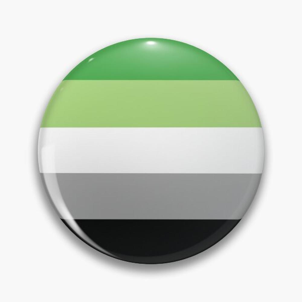 Ethnic Modern Fashion - Aromantic Flag Pin ปุ่มเข็มกลัดเครื่องประดับอุปกรณ์เสริมปรับแต่งเข็มกลัดแฟชั่น Lapel ป้าย
