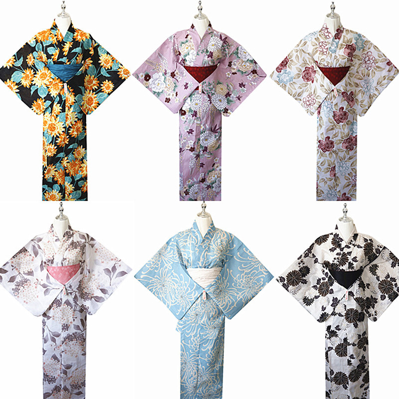 New Ethnic Fashion - ชุดคลุมอาบน้ำสไตล์กิโมโนแบบดั้งเดิมใหม่ เหมาะสำหรับถ่ายภาพหลากหลายสไตล์ แฟชั่นย้อนยุคญี่ปุ่น ชุดพื้นเมืองสำหรับผู้หญิง ชุดสำหรับการแสดงบนเวที