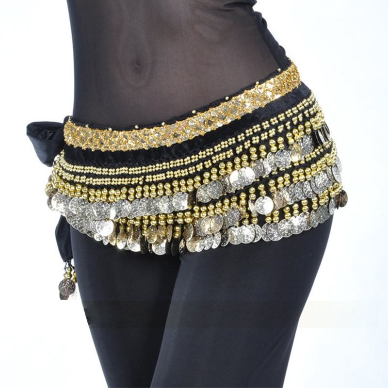 Ethnic Fashion India - 2022 Belly Danceเสื้อผ้าเครื่องแต่งกายเต้นรําอินเดียเข็มขัดBellydanceเอวสะโพกผ้าพันคอผู้หญิงสาวเต้นรํา 248 เหรียญทอง 10
