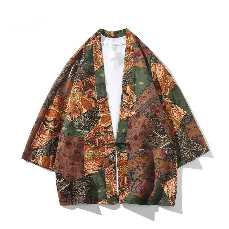 Ethnic Fashion Women - สไตล์ชาติพันธุ์พิมพ์ Yukata ผู้ชายผู้หญิงแฟชั่นผ้าฝ้ายลินินเสื้อสเวตเตอร์ถักเสื้อผ้าเอเชีย Harajuku ญี่ปุ่นคอสเพลย์กิโมโน