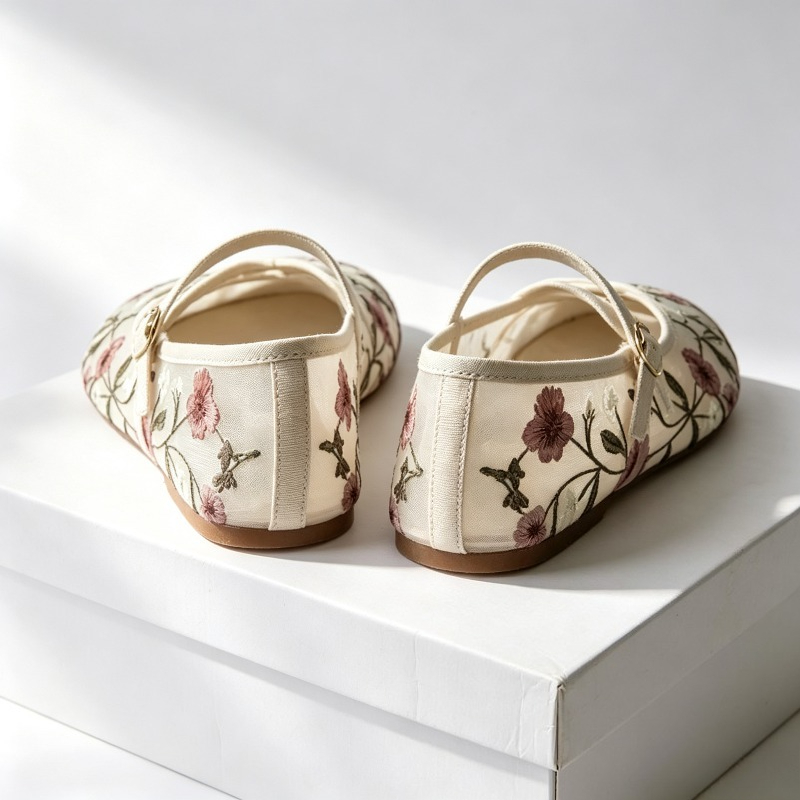ตาข่ายปัก Leisure Ballet Flats - Ethnic Fashion Design บทวิจารณ์และราคา