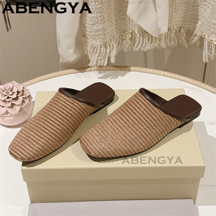 รองเท้าสลิปเปอร์แบบสวมหัวมน ผ้ - Ethnic Fashion Women บทวิจารณ์และราคา