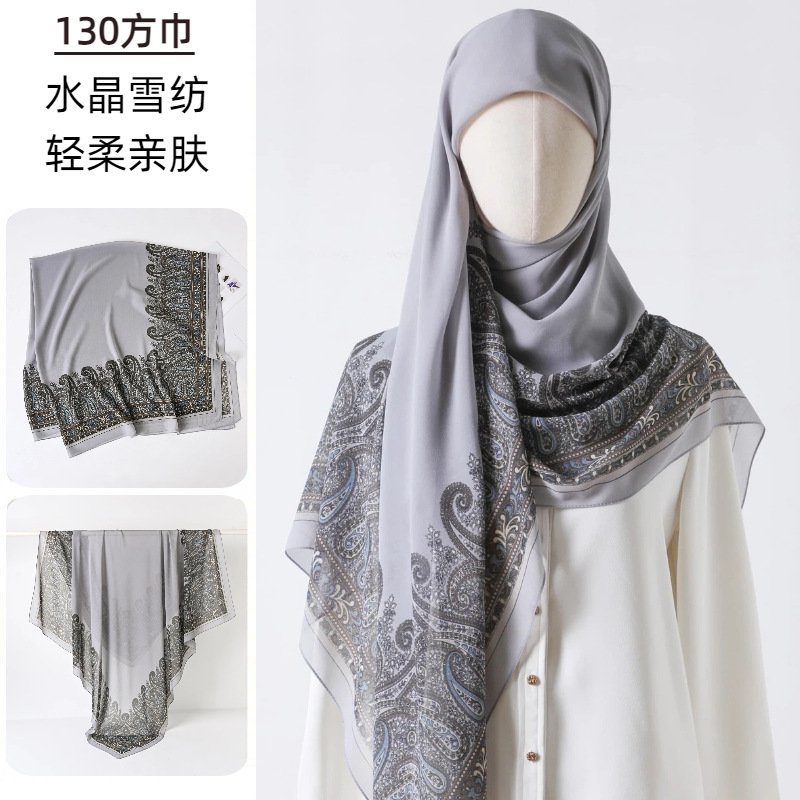 ผ้าพันคอสี่เหลี่ยมขนาดใหญ่พิมพ - Go Ethnic Fashion บทวิจารณ์และราคา