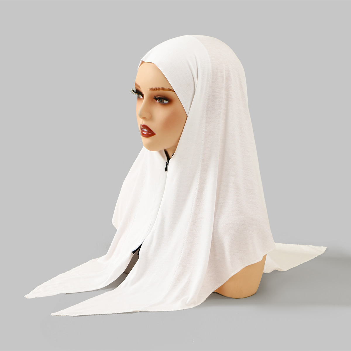 ผ้าคลุมศีรษะแบบซิป สีเทาล้วน ผ - Ethnic Fashion Design บทวิจารณ์และราคา