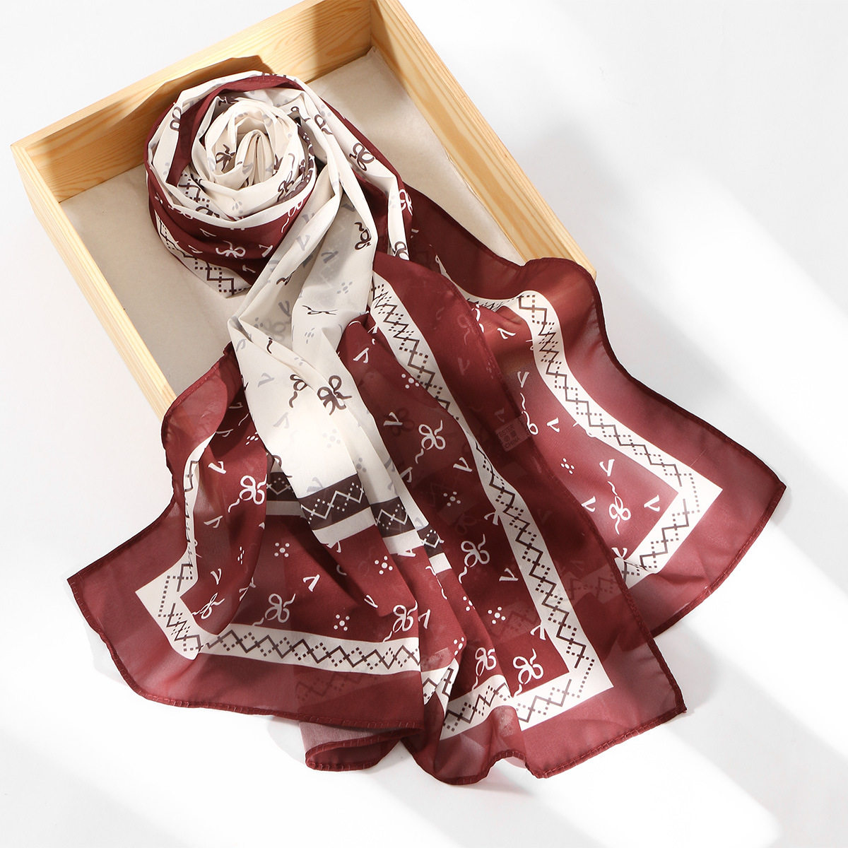 ผ้าพันคอชีฟฟอนพิมพ์ลายดิจิทัลแ - New Ethnic Fashion บทวิจารณ์และราคา